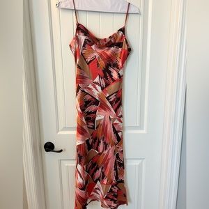 Beautiful Brown and maroon Silk dress